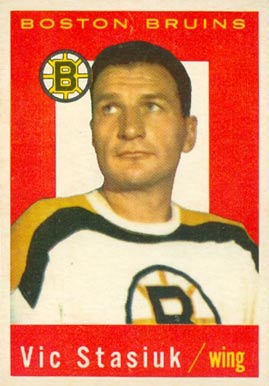 1959 Topps Vic Stasiuk #14 Hockey Card