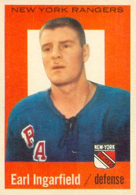 1959 Topps Earl Ingarfield #10 Hockey Card