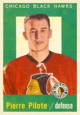 1959 Topps Pierre Pilote #2 Hockey Card