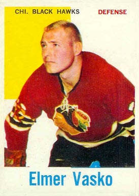 1960 Topps Elmer Vasko #23 Hockey Card