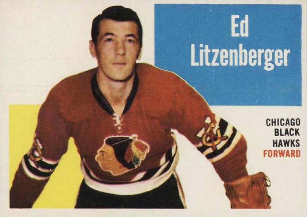 1960 Topps Ed Litzenberger #21 Hockey Card