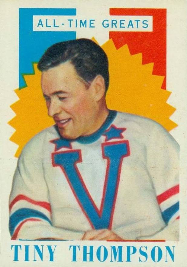1960 Topps Tiny Thompson #55 Hockey Card