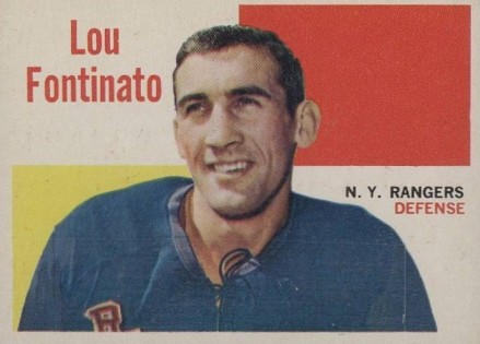 1960 Topps Lou Fontinato #61 Hockey Card