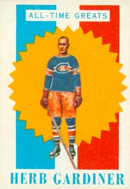 1960 Topps Herb Gardiner #44 Hockey Card