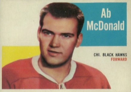 1960 Topps Ab McDonald #33 Hockey Card