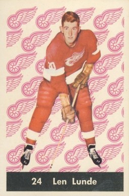 1961 Parkhurst Len Lunde #24 Hockey Card