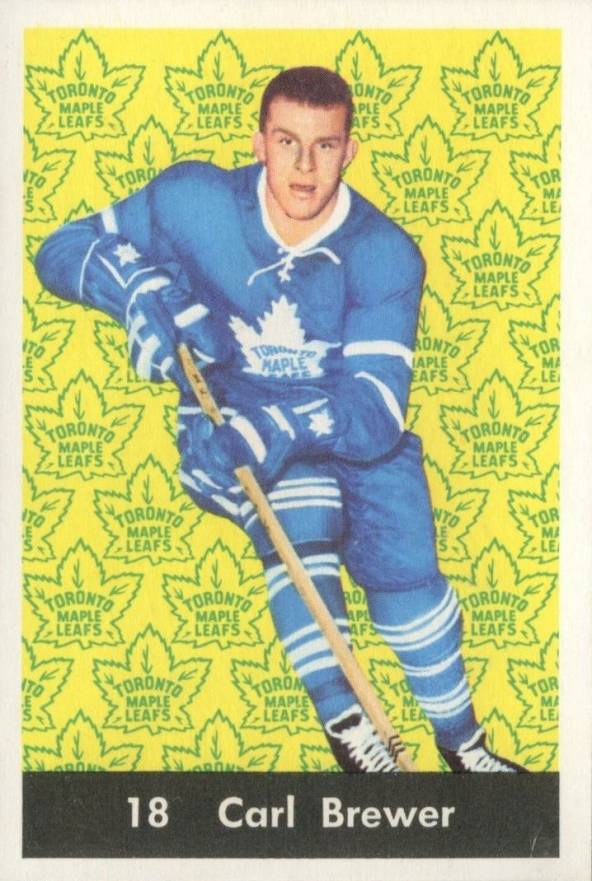 1961 Parkhurst Carl Brewer #18 Hockey Card