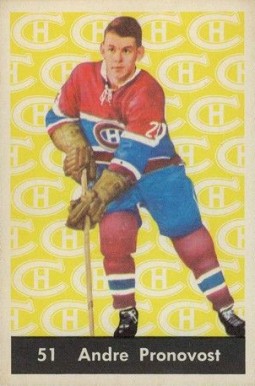 1961 Parkhurst Andre Pronovost #51 Hockey Card