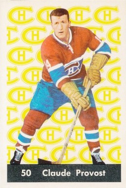 1961 Parkhurst Claude Provost #50 Hockey Card