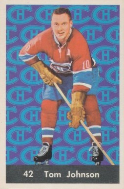 1961 Parkhurst Tom Johnson #42 Hockey Card