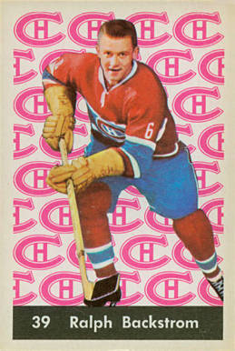 1961 Parkhurst Ralph Backstrom #39 Hockey Card