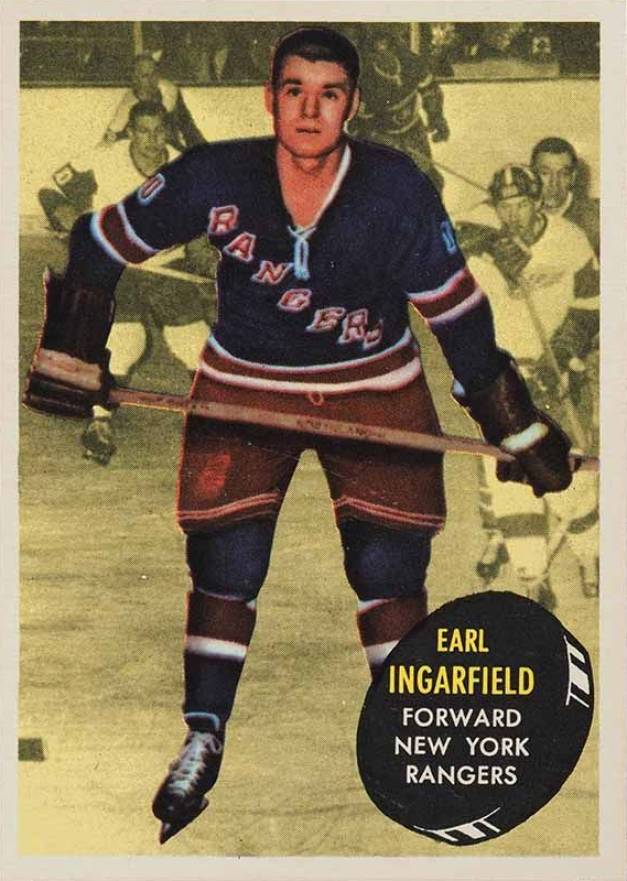 1961 Topps Earl Ingarfield #49 Hockey Card