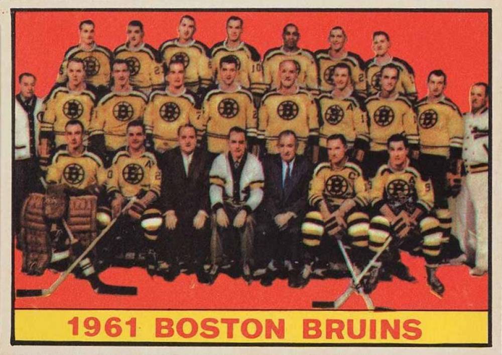 1961 Topps Bruins Team Picture #20 Hockey Card