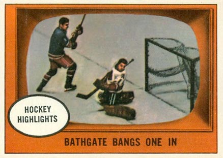 1961 Topps Bathgate Bangs one in #22 Hockey Card