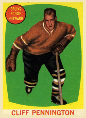 1961 Topps Cliff Pennington #19 Hockey Card
