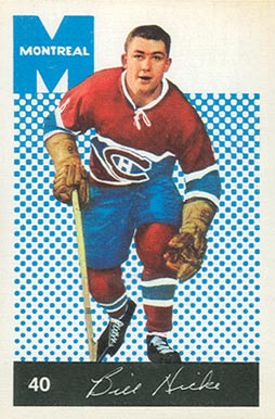 1962 Parkhurst Bill Hicke #40 Hockey Card