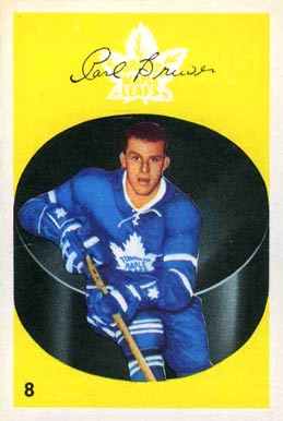 1962 Parkhurst Carl Brewer #8 Hockey Card