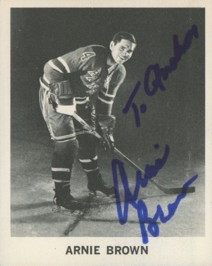 1965 Coca-Cola Arnie Brown New York Rangers # Hockey Card