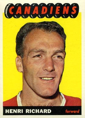 1965 Topps Henri Richard #71 Hockey Card
