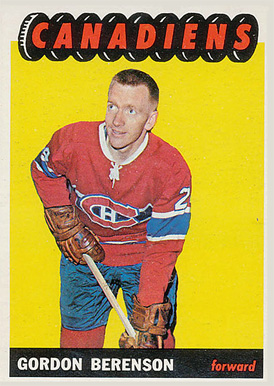 1965 Topps Red Berenson #9 Hockey Card