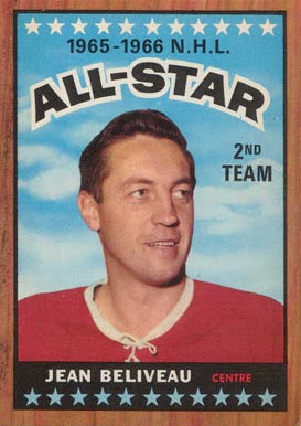 1966 Topps Jean Beliveau #127 Hockey Card