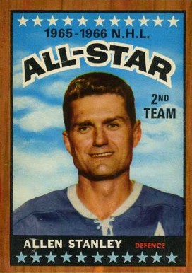 1966 Topps Allan Stanley #128 Hockey Card