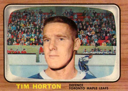 1966 Topps <b>Tim Horton</b> #80 Hockey Card - 86253
