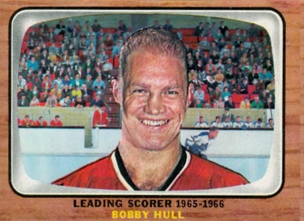 1966 Topps Bobby Hull-Leading Scorer #64 Hockey Card
