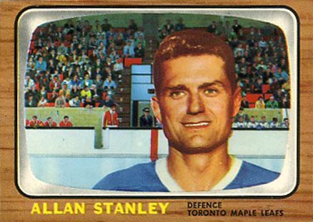 1966 Topps Allan Stanley #16 Hockey Card