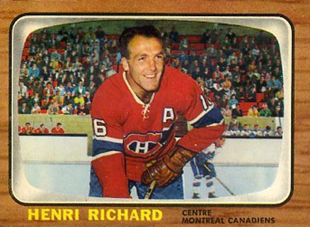 1966 Topps Henri Richard #8 Hockey Card