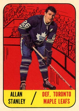 1967 Topps Allan Stanley #13 Hockey Card