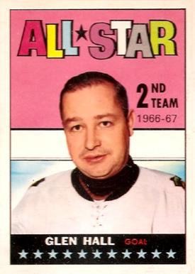 1967 Topps Glenn Hall #129 Hockey Card