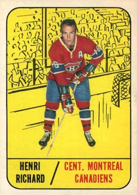 1967 Topps Henri Richard #72 Hockey Card