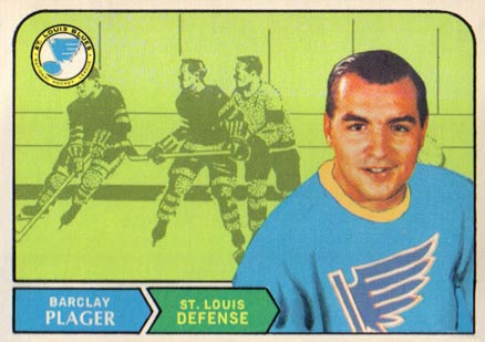 1968 O-Pee-Chee Barclay Plager #177 Hockey Card