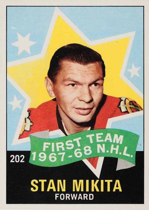 1968 O-Pee-Chee Stan Mikita #202 Hockey Card