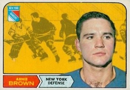 1968 O-Pee-Chee Arnie Brown #68 Hockey Card