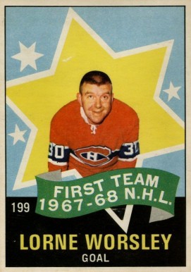 1968 O-Pee-Chee Gump Worsley #199 Hockey Card