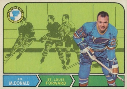1968 O-Pee-Chee Ab McDonald #180 Hockey Card
