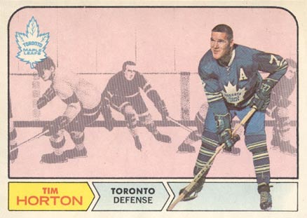 1968 O-Pee-Chee Tim Horton #123 Hockey Card