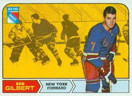 1968 O-Pee-Chee Rod Gilbert #72 Hockey Card