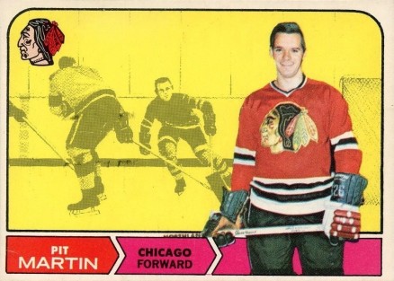 1968 O-Pee-Chee Pit Martin #18 Hockey Card