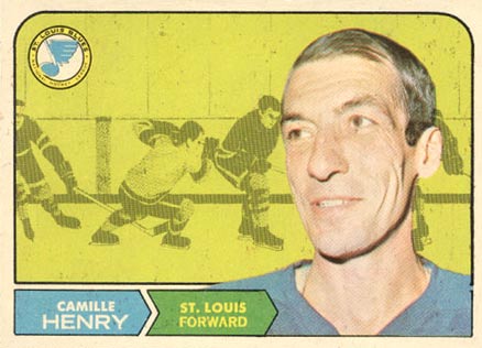1968 Topps Camille Henry #116 Hockey Card