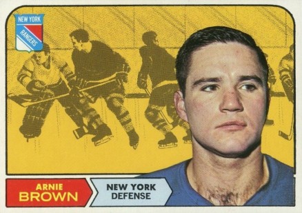 1968 Topps Arnie Brown #68 Hockey Card
