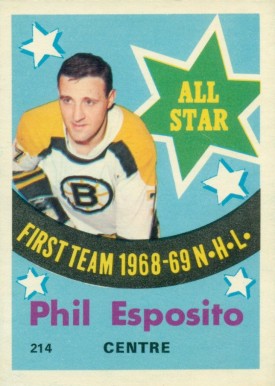 1969 O-Pee-Chee Phil Esposito #214 Hockey Card