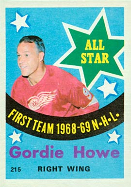 1969 O-Pee-Chee Gordie Howe #215 Hockey Card