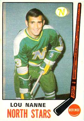 1969 O-Pee-Chee Lou Nanne #198 Hockey Card