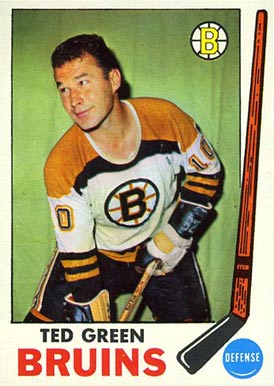 1969 O-Pee-Chee Ted Green #23 Hockey Card