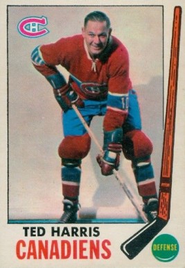 1969 O-Pee-Chee Ted Harris #2 Hockey Card