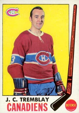 1969 Topps J.C. Tremblay #5 Hockey Card