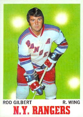 1970 O-Pee-Chee Rod Gilbert #63 Hockey Card
